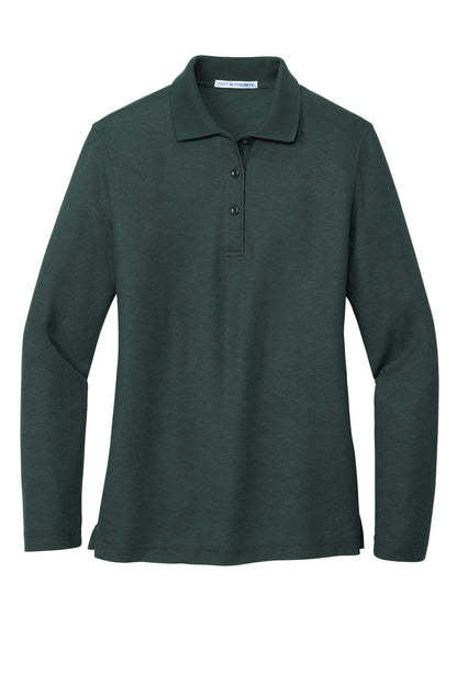Port Authority Women's Silk Touch Long Sleeve Polo. L500LS