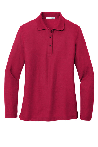 Port Authority Women's Silk Touch Long Sleeve Polo. L500LS