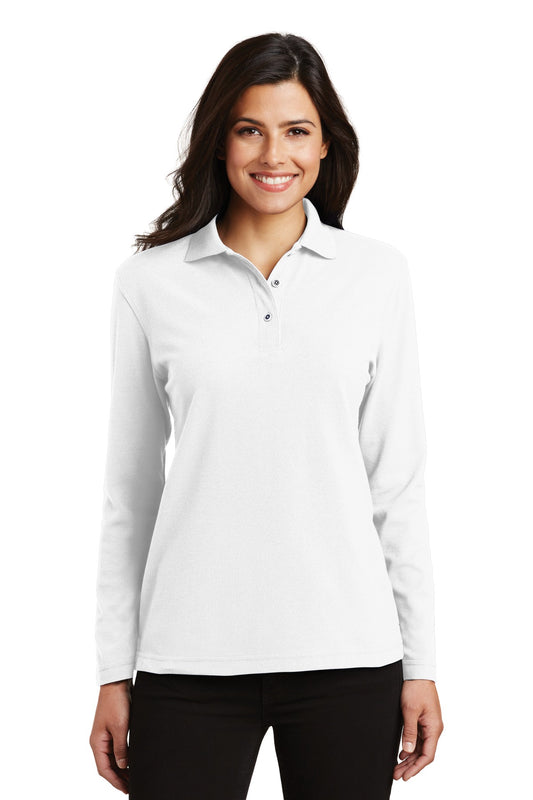 Port Authority Women's Silk Touch Long Sleeve Polo. L500LS