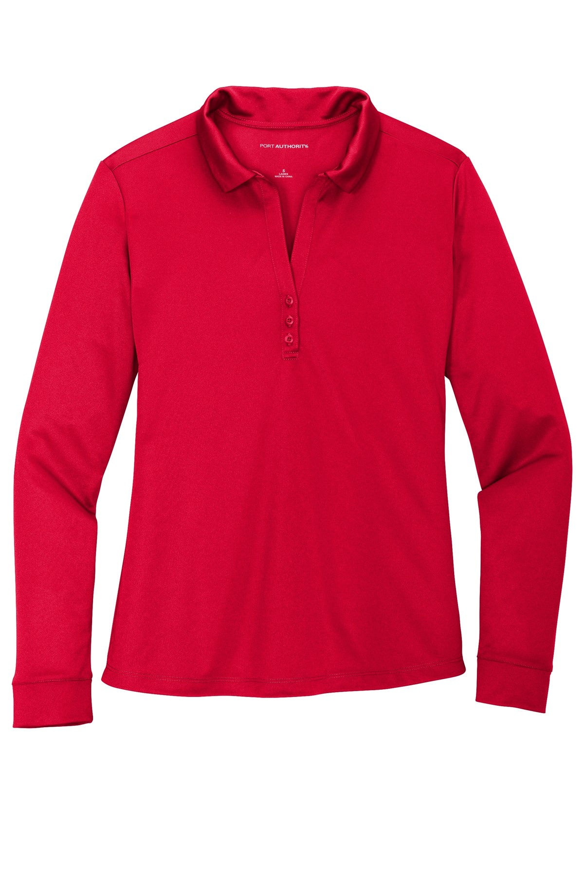 Port Authority Women's Silk Touch Performance Long Sleeve Polo. L540LS