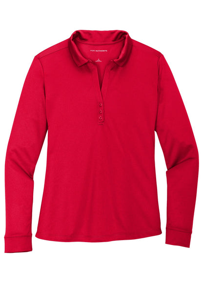 Port Authority Women's Silk Touch Performance Long Sleeve Polo. L540LS
