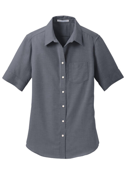 Port Authority Women's Short Sleeve SuperPro Oxford Shirt. L659