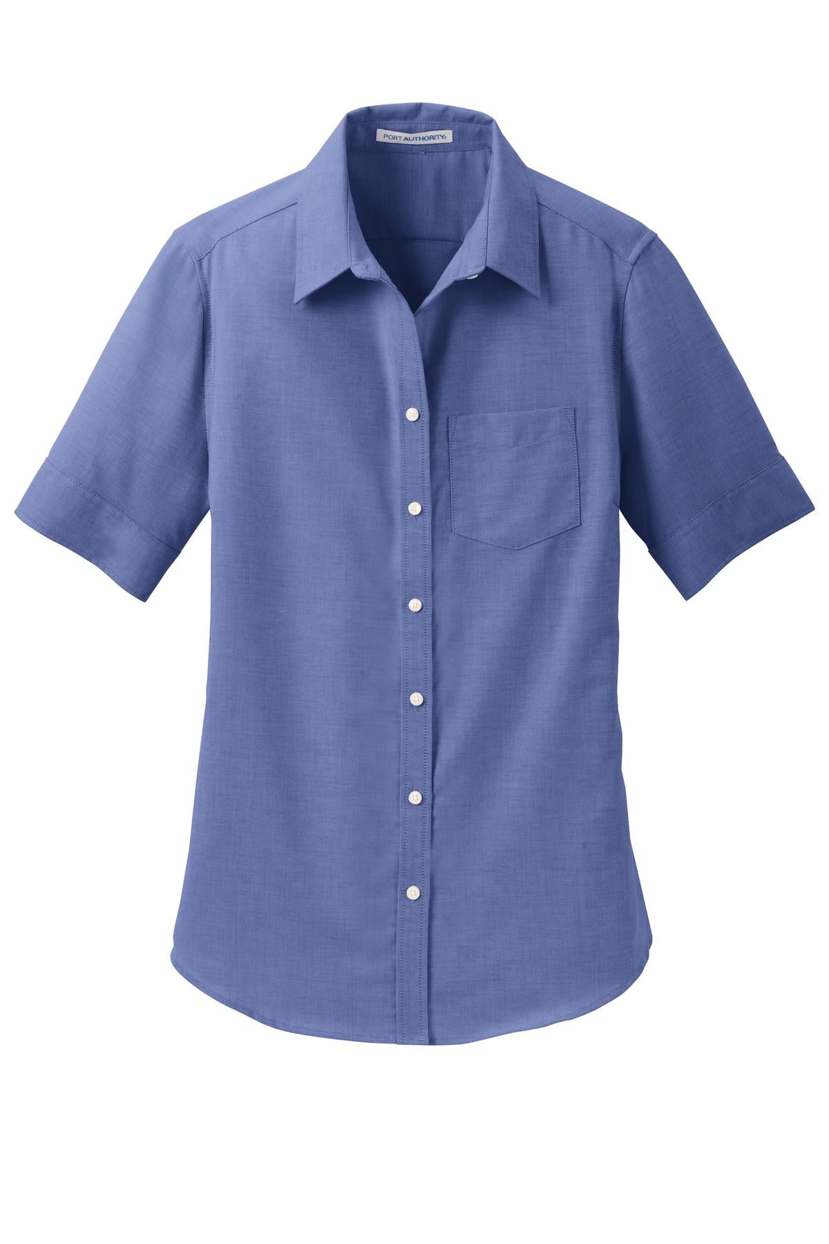 Port Authority Women's Short Sleeve SuperPro Oxford Shirt. L659