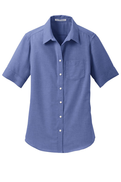Port Authority Women's Short Sleeve SuperPro Oxford Shirt. L659