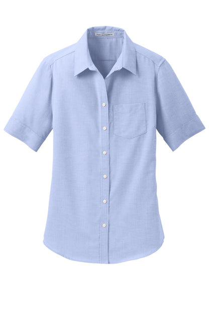 Port Authority Women's Short Sleeve SuperPro Oxford Shirt. L659