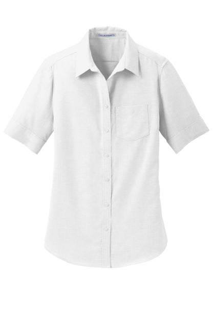 Port Authority Women's Short Sleeve SuperPro Oxford Shirt. L659