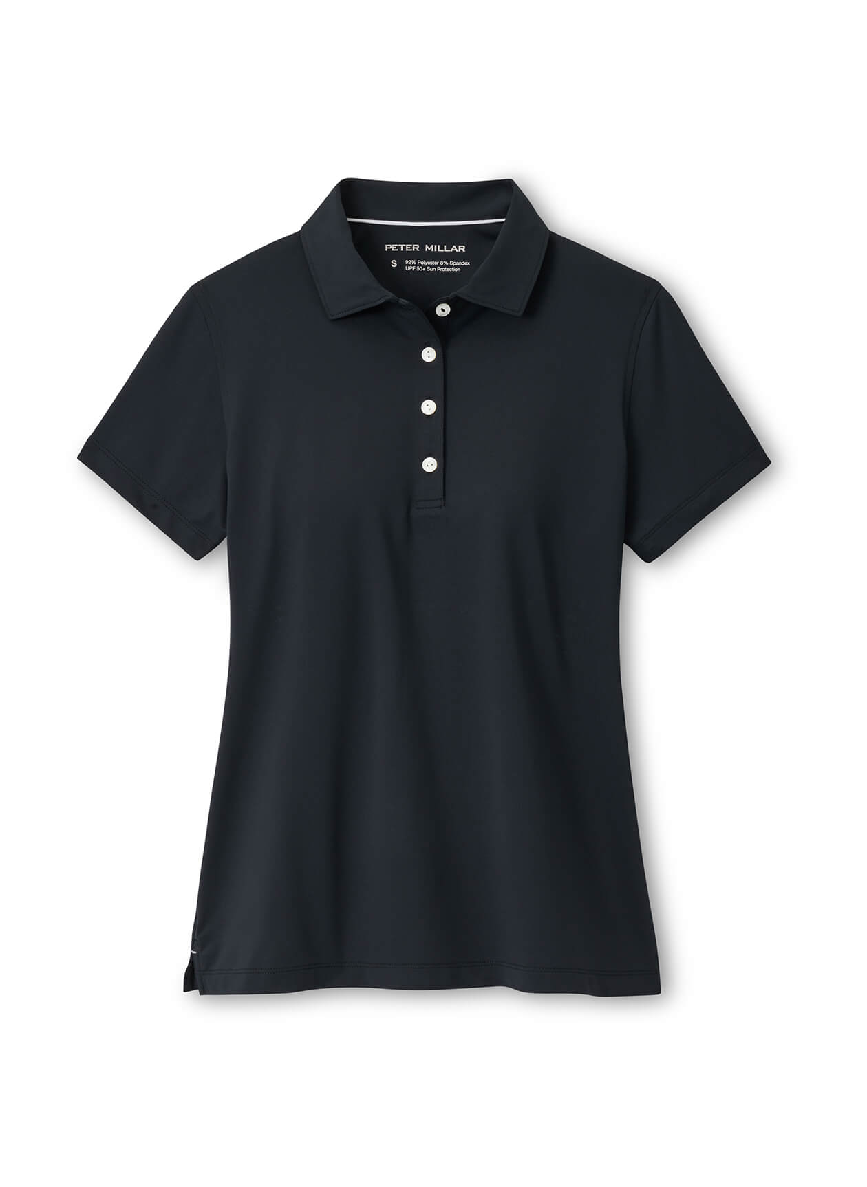 Peter Millar Women's Short-Sleeve Button Polo - Black - XS