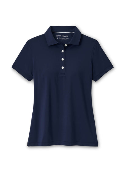 Peter Millar Women's Short-Sleeve Button Polo - Black - XL