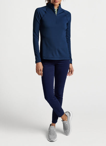Peter Millar Women's Raglan Sleeve Perth Layer Quarter-Zip - Navy - SM