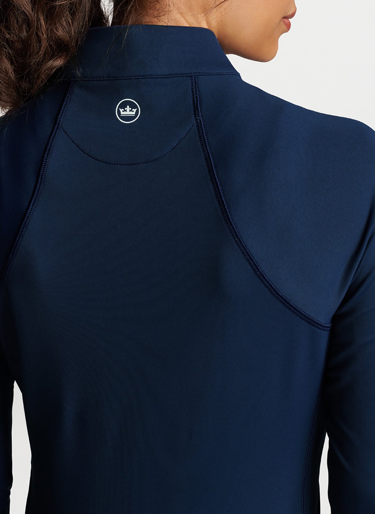 Peter Millar Women's Raglan Sleeve Perth Layer Quarter-Zip - Navy - LG