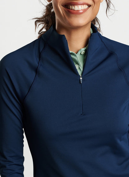 Peter Millar Women's Raglan Sleeve Perth Layer Quarter-Zip - Navy - XL