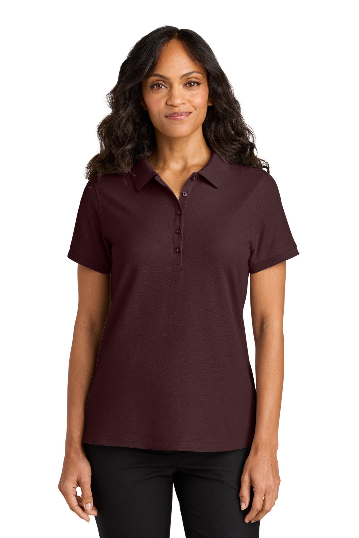 SanMar LK200_maroon_model_front.jpg