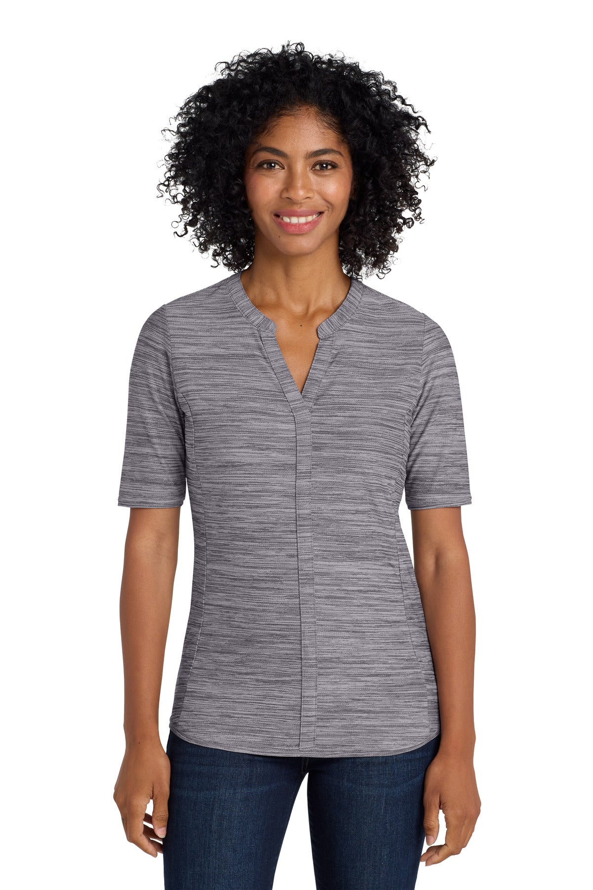 SanMar LK583_graphitewhite_model_front.jpg