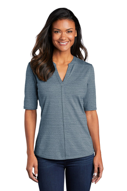 Port Authority Women's Stretch Heather Open Neck Top LK583