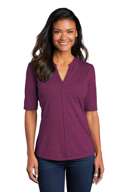 Port Authority Women's Stretch Heather Open Neck Top LK583