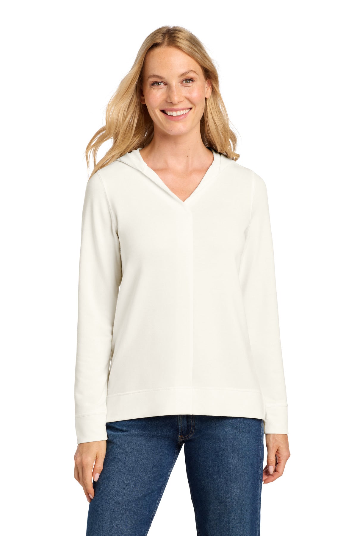 SanMar LK826_ivorychiffon_model_front.jpg
