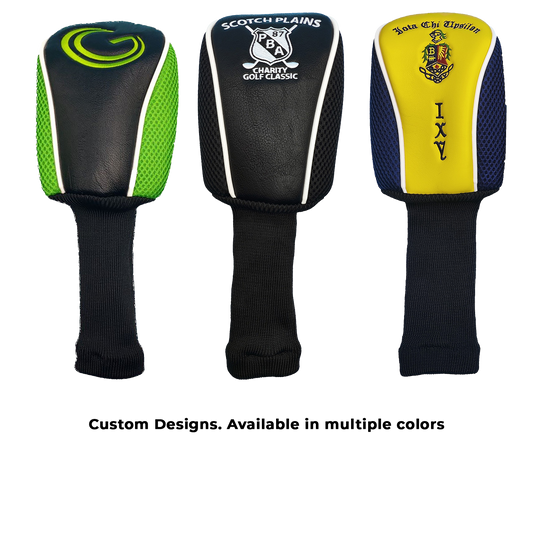 Black Longneck Mesh Embroidered Fairway Head Cover