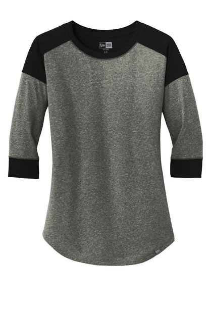 New Era Women's Heritage Blend 3/4-Sleeve Baseball Raglan Tee. LNEA104