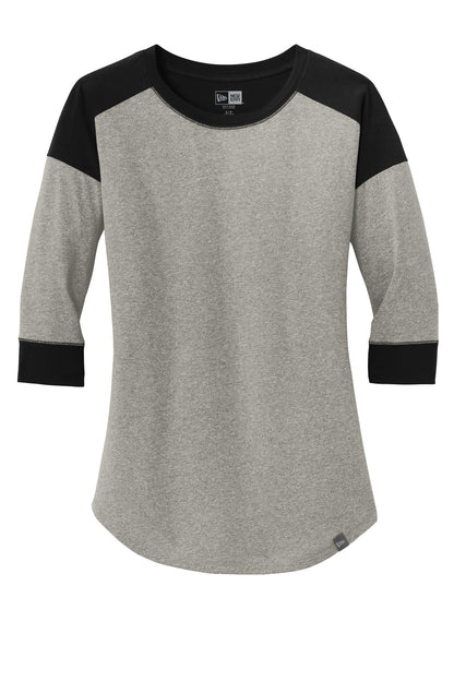 New Era Women's Heritage Blend 3/4-Sleeve Baseball Raglan Tee. LNEA104