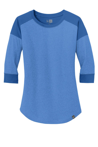 New Era Women's Heritage Blend 3/4-Sleeve Baseball Raglan Tee. LNEA104