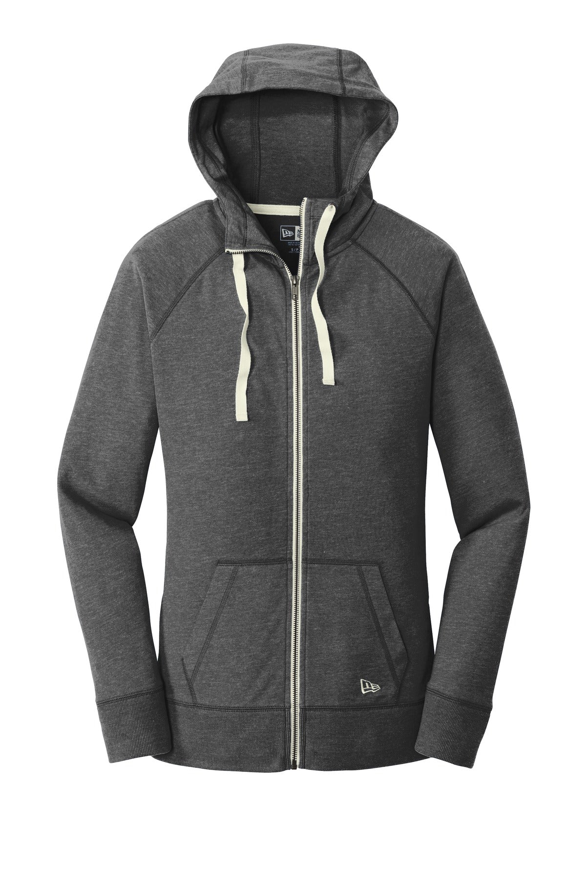 New Era Women's Sueded Cotton Blend Full-Zip Hoodie. LNEA122