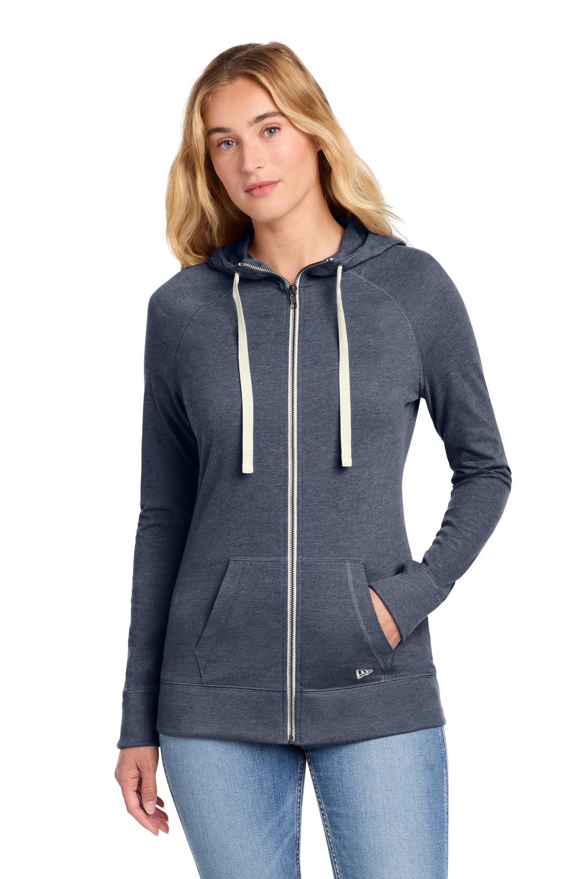 SanMar LNEA122_truenavyheather_model_front.jpg