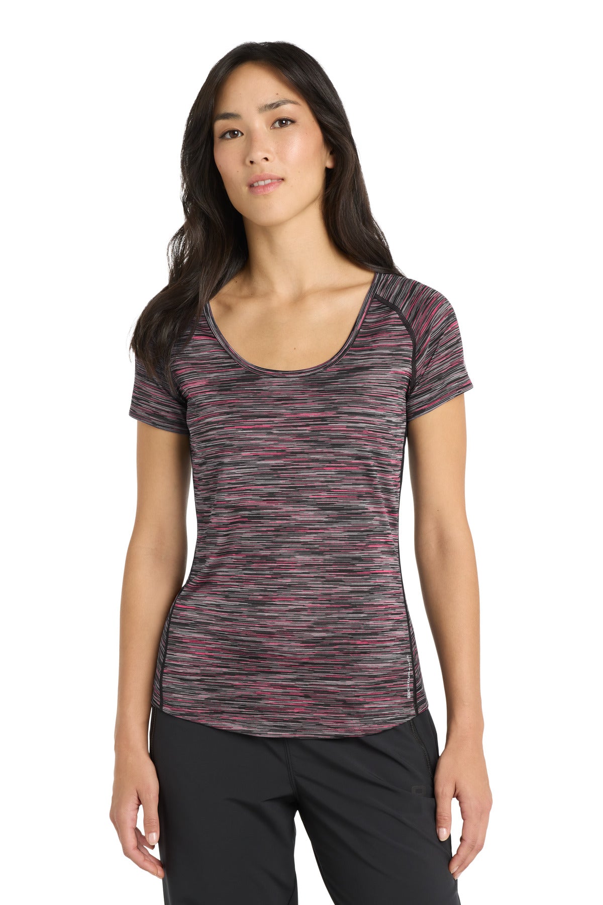 SanMar LOE326_fiercecoralspacedye_model_front.jpg