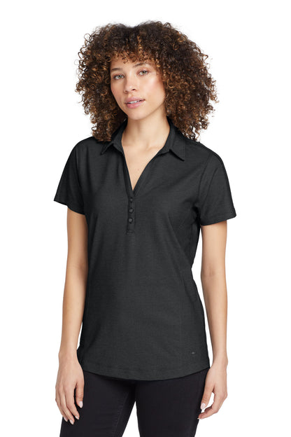 Front View of Blacktop OGIO Women's Onyx Polo. LOG126  - XS