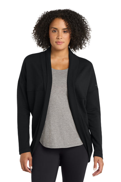 Front View of Blacktop OGIO Women's Luuma Cocoon Fleece. LOG811  - XS