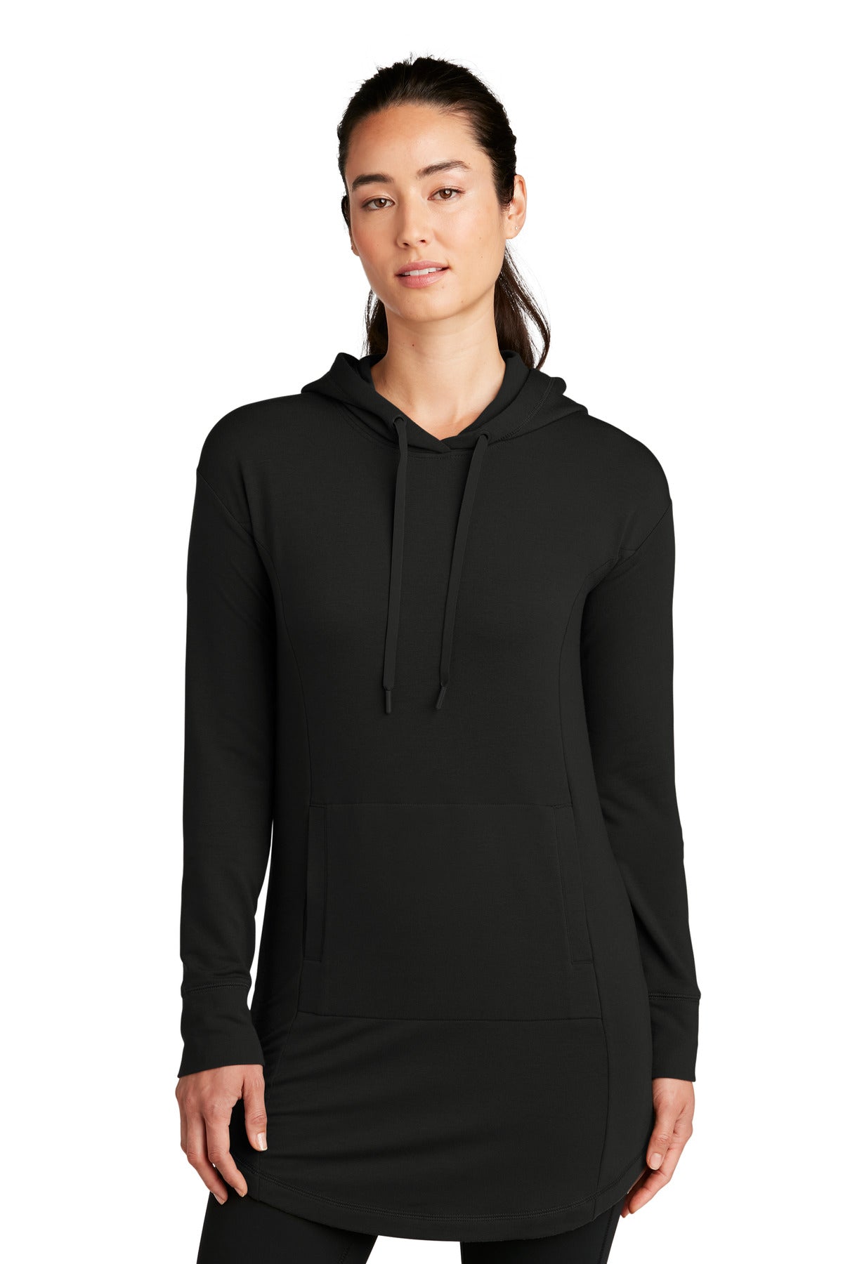 Front View of Blacktop OGIO Women's Luuma Flex Tunic LOG827  - XS