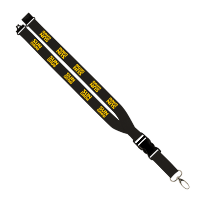 Maverick 1" Polyester Lanyard w/ Slide Buckle Release, Silver Metal Oval & Convenience Release