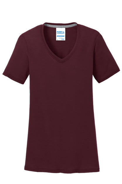 Port & Co Women's Performance Blend V-Neck Tee. LPC381V
