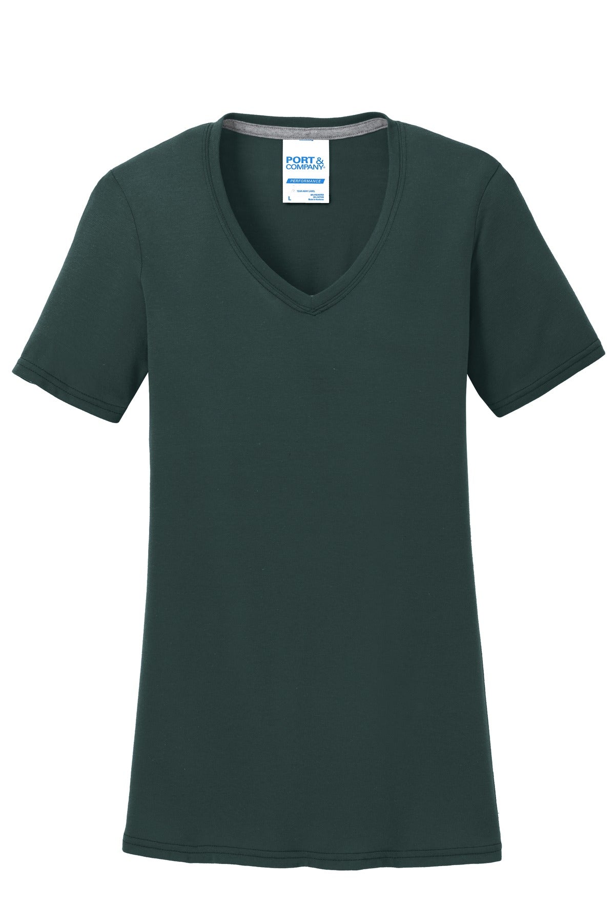 Port & Co Women's Performance Blend V-Neck Tee. LPC381V