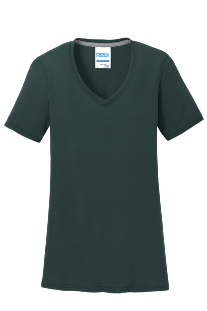 Port & Co Women's Performance Blend V-Neck Tee. LPC381V