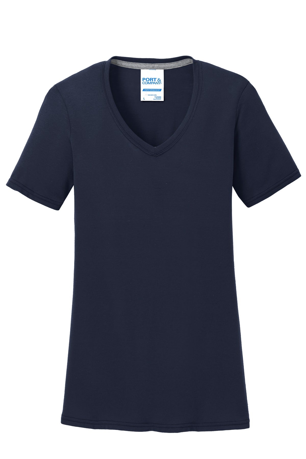 Port & Co Women's Performance Blend V-Neck Tee. LPC381V