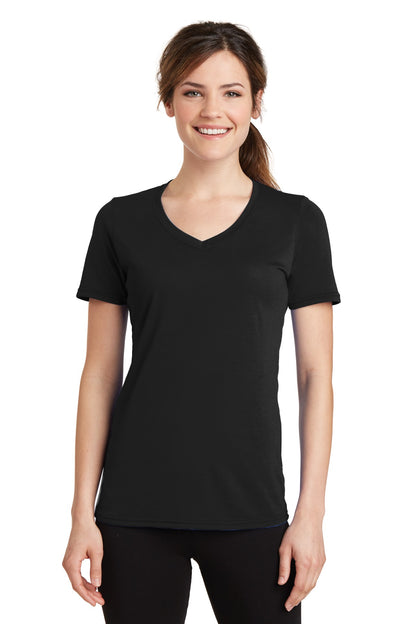 Port & Co Women's Performance Blend V-Neck Tee. LPC381V