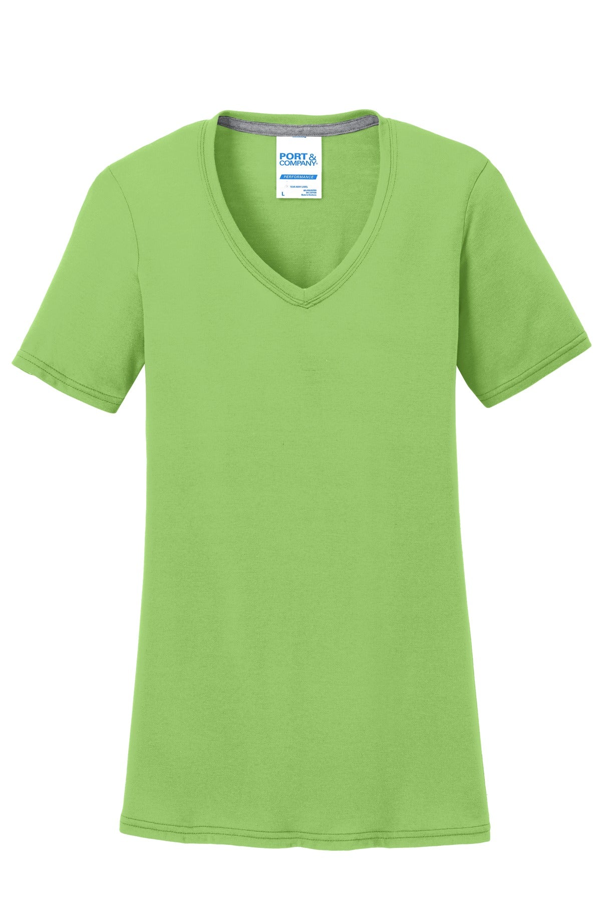 Port & Co Women's Performance Blend V-Neck Tee. LPC381V