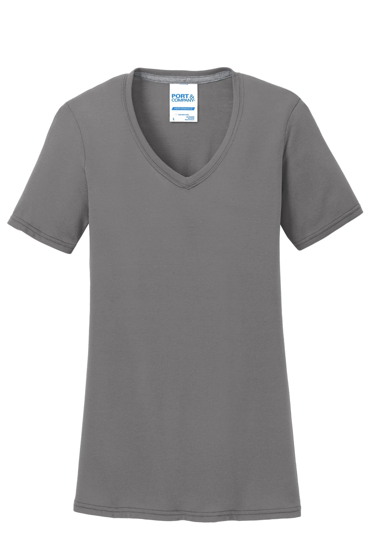 Port & Co Women's Performance Blend V-Neck Tee. LPC381V
