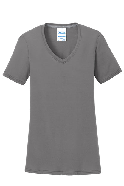 Port & Co Women's Performance Blend V-Neck Tee. LPC381V
