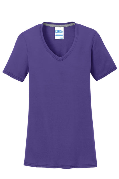 Port & Co Women's Performance Blend V-Neck Tee. LPC381V