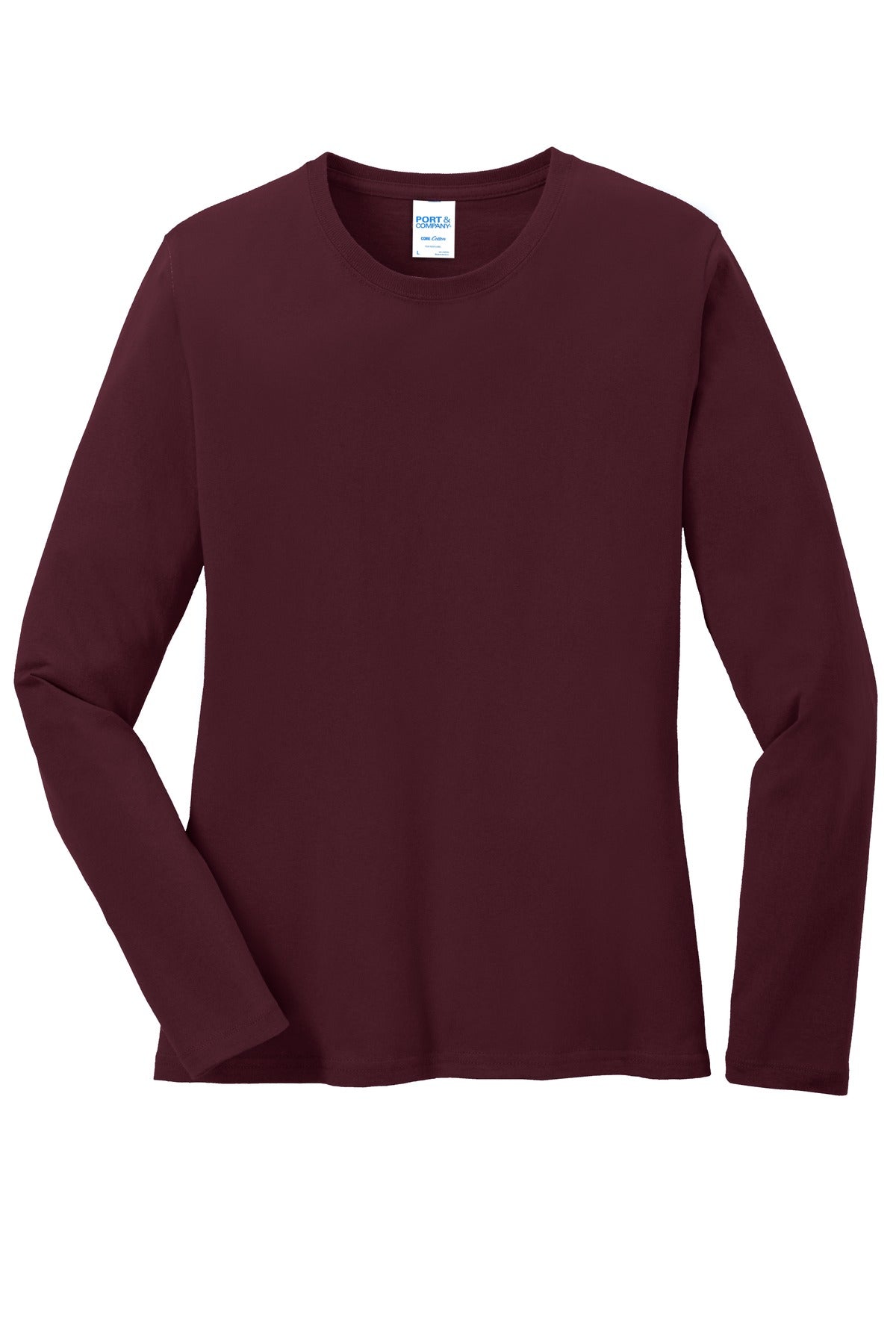 Port & Co Women's Long Sleeve Core Cotton Tee. LPC54LS