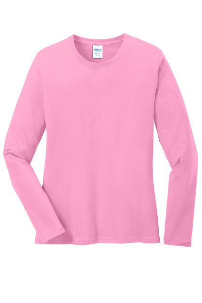 Port & Co Women's Long Sleeve Core Cotton Tee. LPC54LS