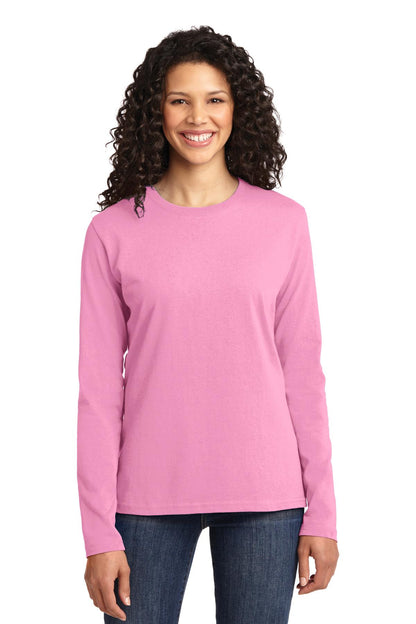 Port & Co Women's Long Sleeve Core Cotton Tee. LPC54LS
