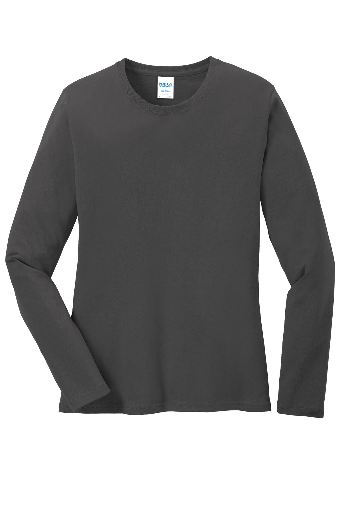 Port & Co Women's Long Sleeve Core Cotton Tee. LPC54LS