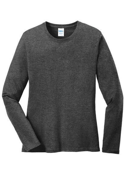 Port & Co Women's Long Sleeve Core Cotton Tee. LPC54LS