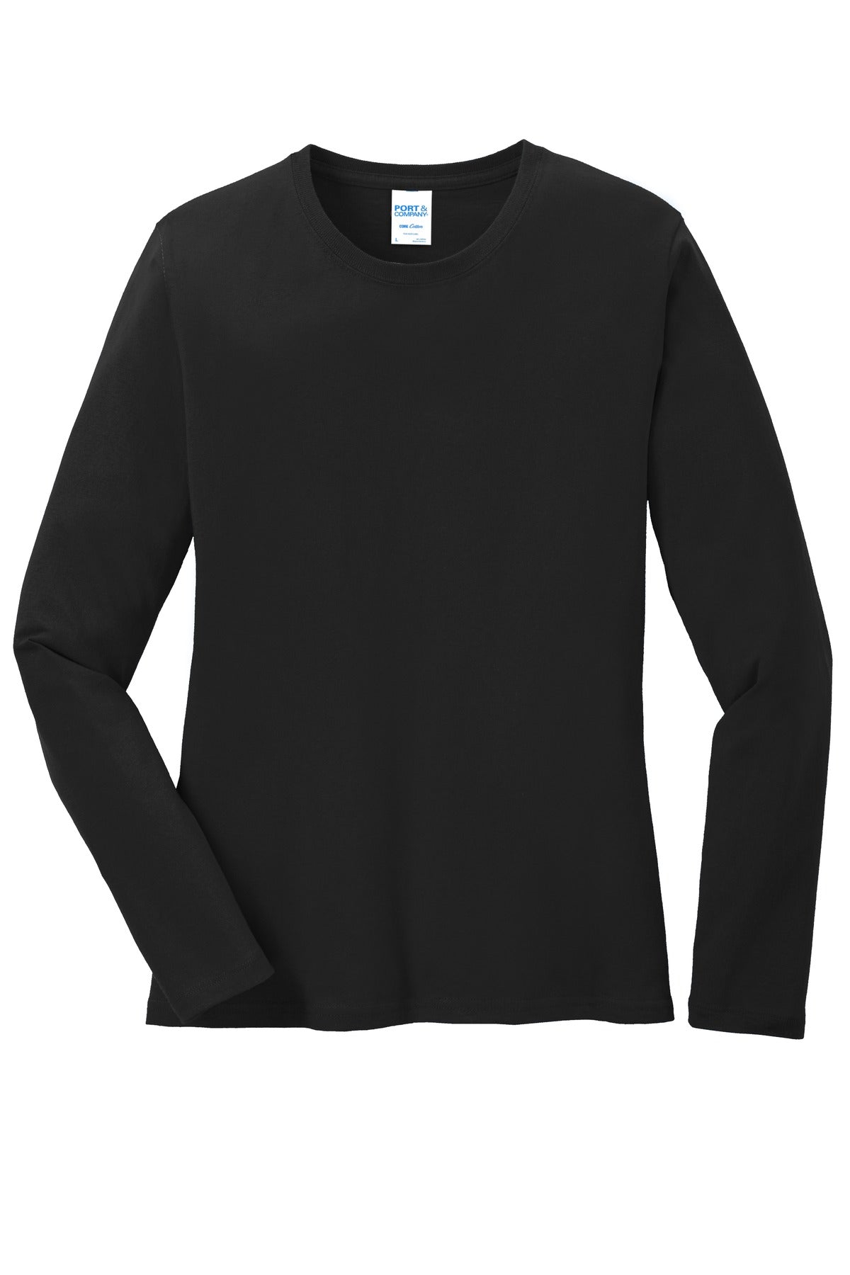 Port & Co Women's Long Sleeve Core Cotton Tee. LPC54LS