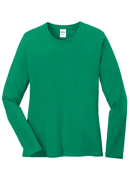 Port & Co Women's Long Sleeve Core Cotton Tee. LPC54LS