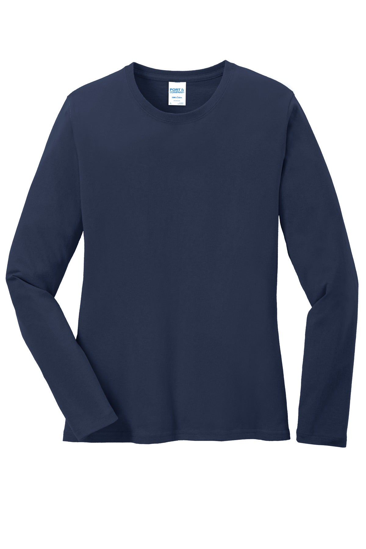 Port & Co Women's Long Sleeve Core Cotton Tee. LPC54LS