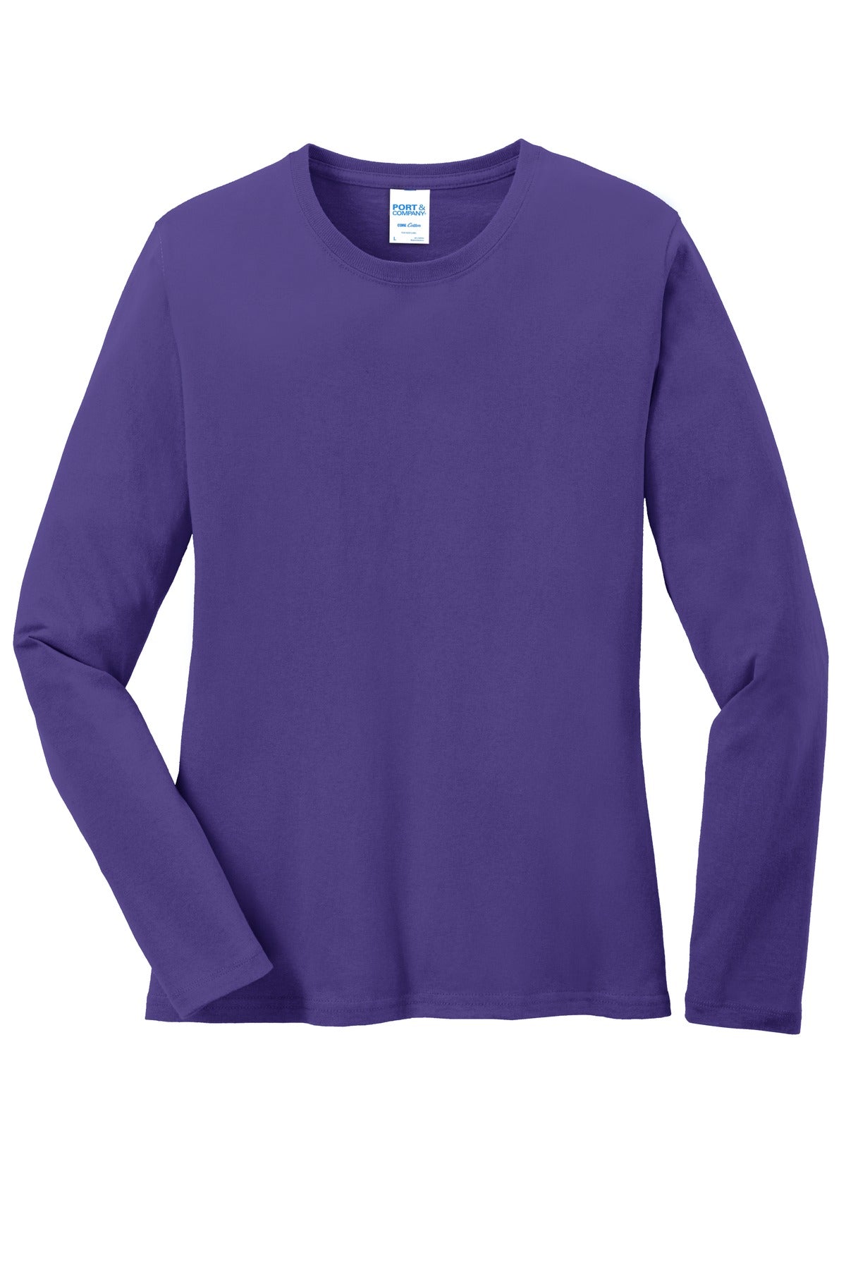 Port & Co Women's Long Sleeve Core Cotton Tee. LPC54LS
