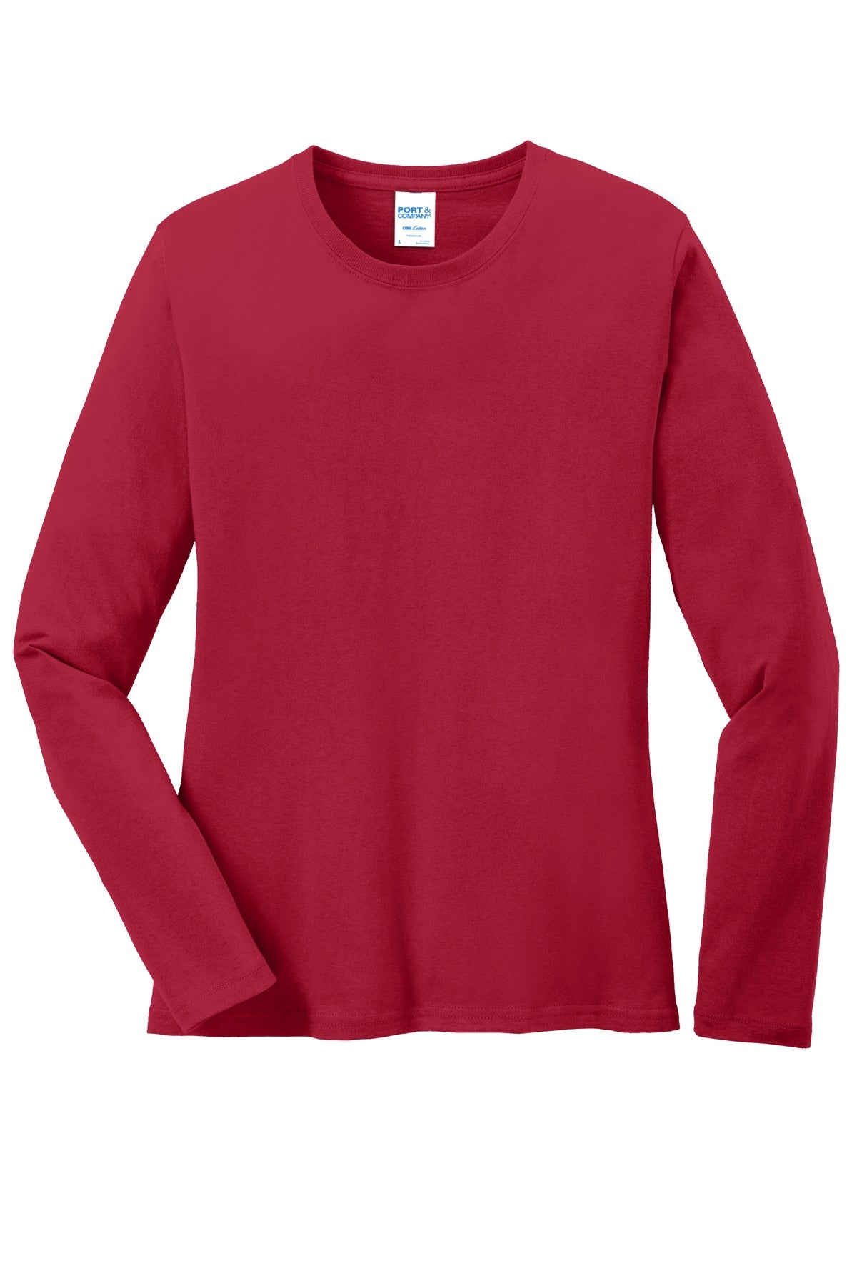 Port & Co Women's Long Sleeve Core Cotton Tee. LPC54LS